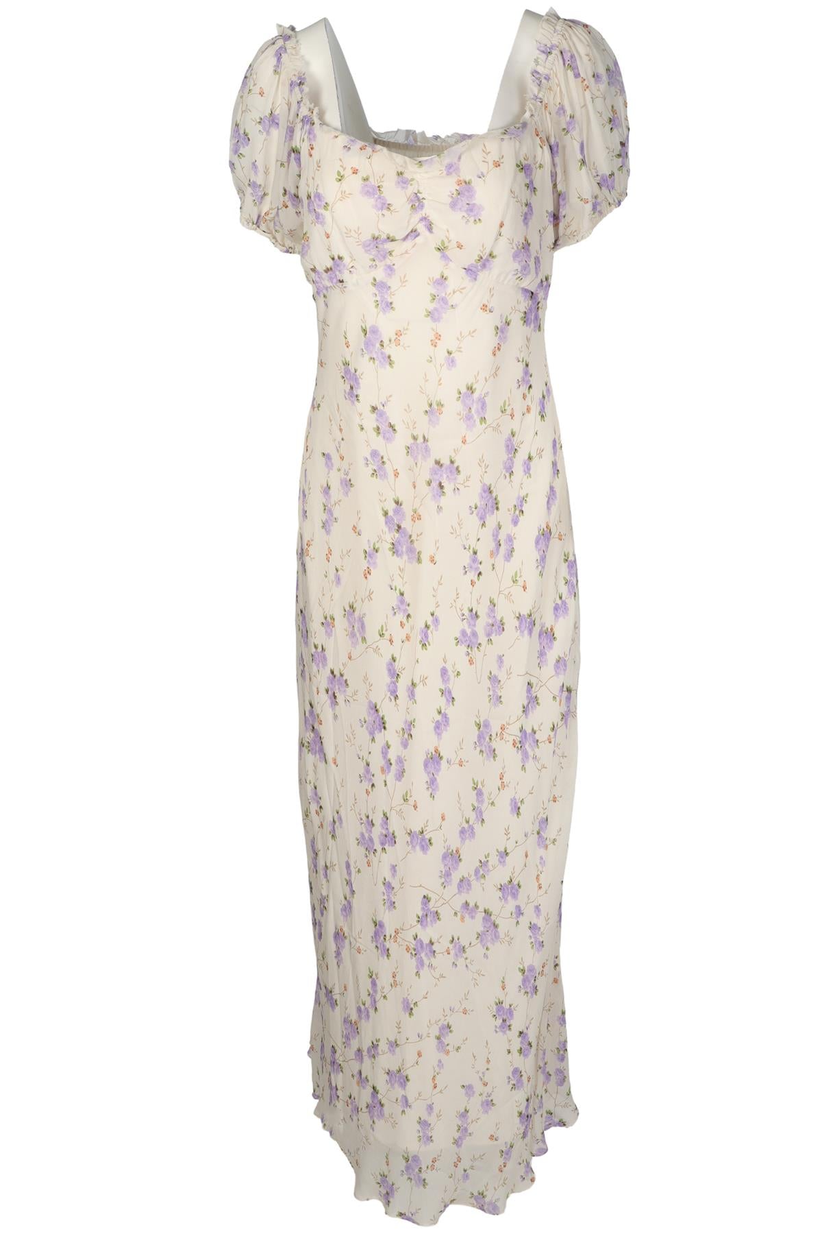 LOVESHACKFANCY MULTI SILK MAXI DRESS MEDIUM