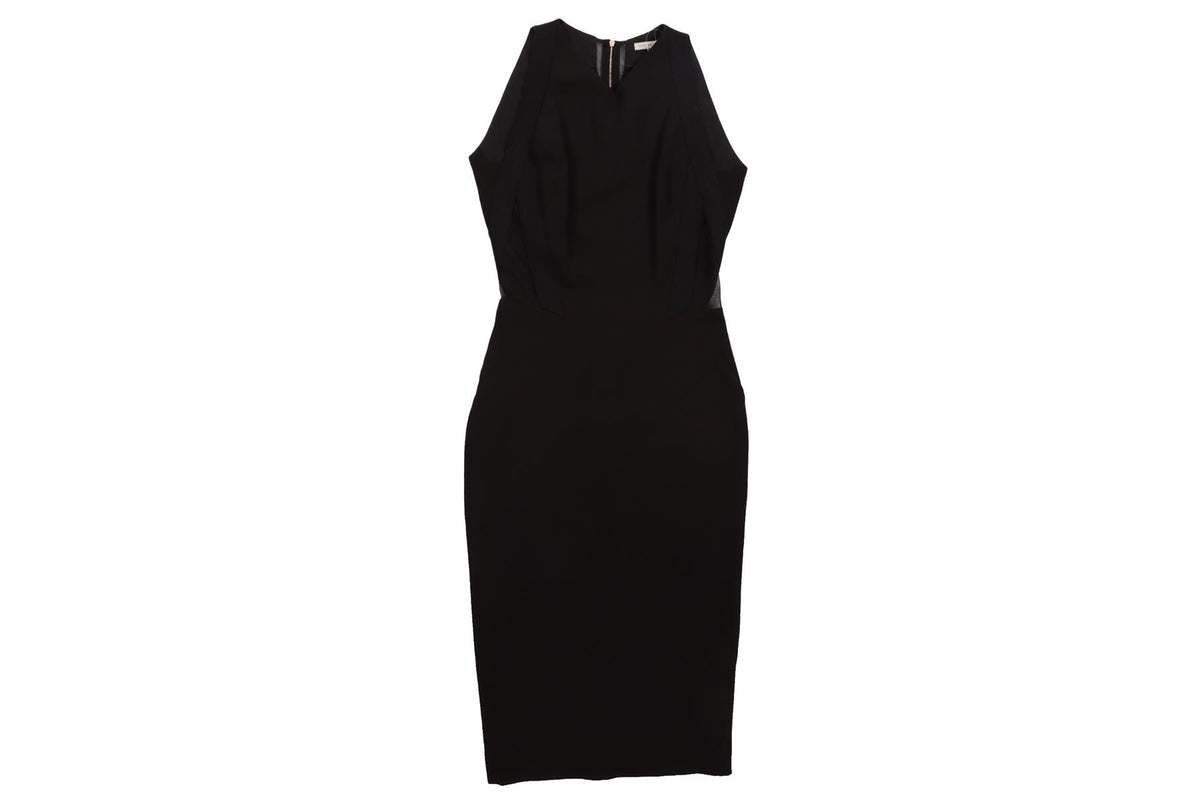 VICTORIA BECKHAM BLACK CREPE MINI DRESS UK 8