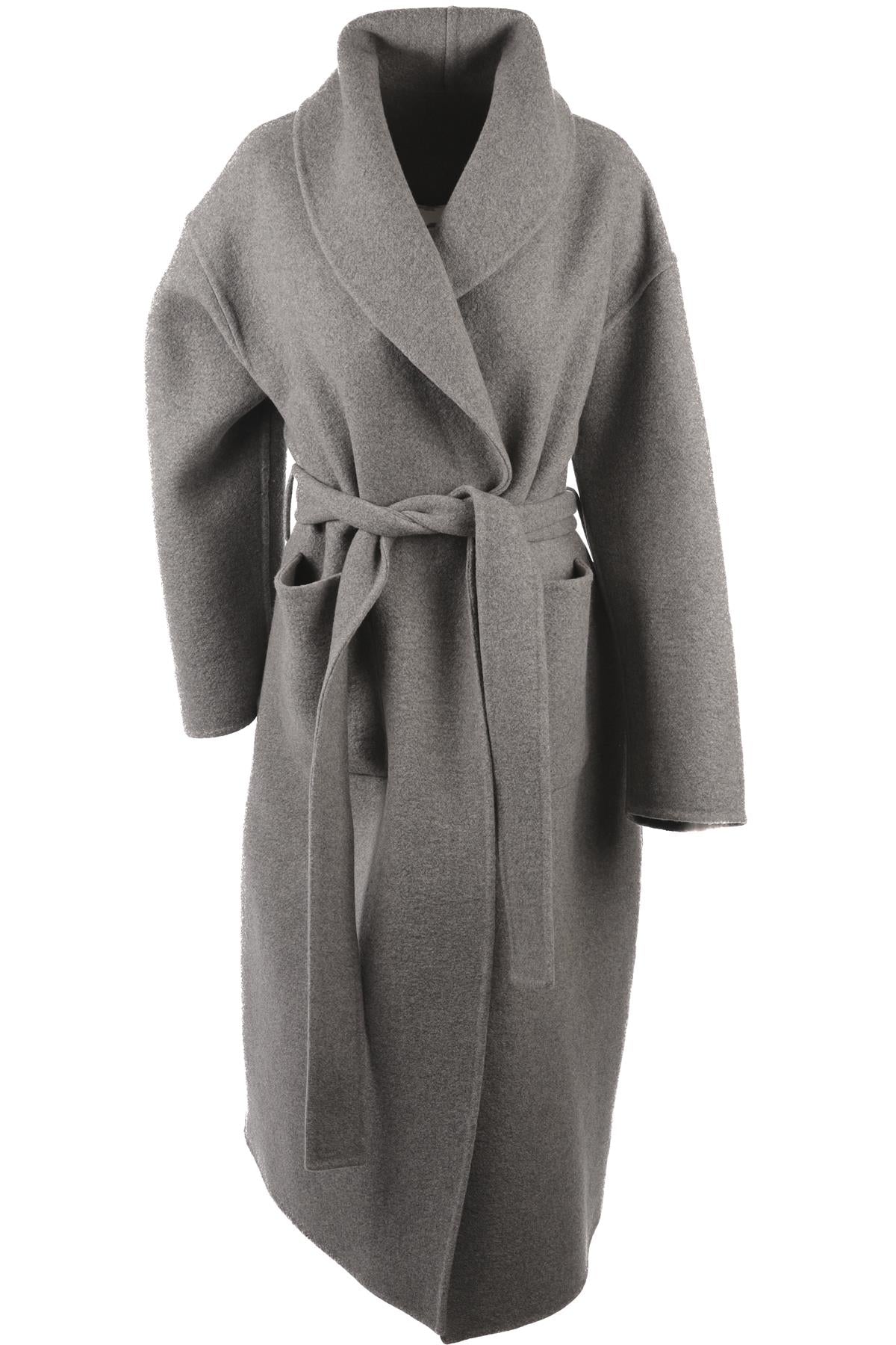 CLOTH.WORK GREY CASHMERE COAT UK 8-10