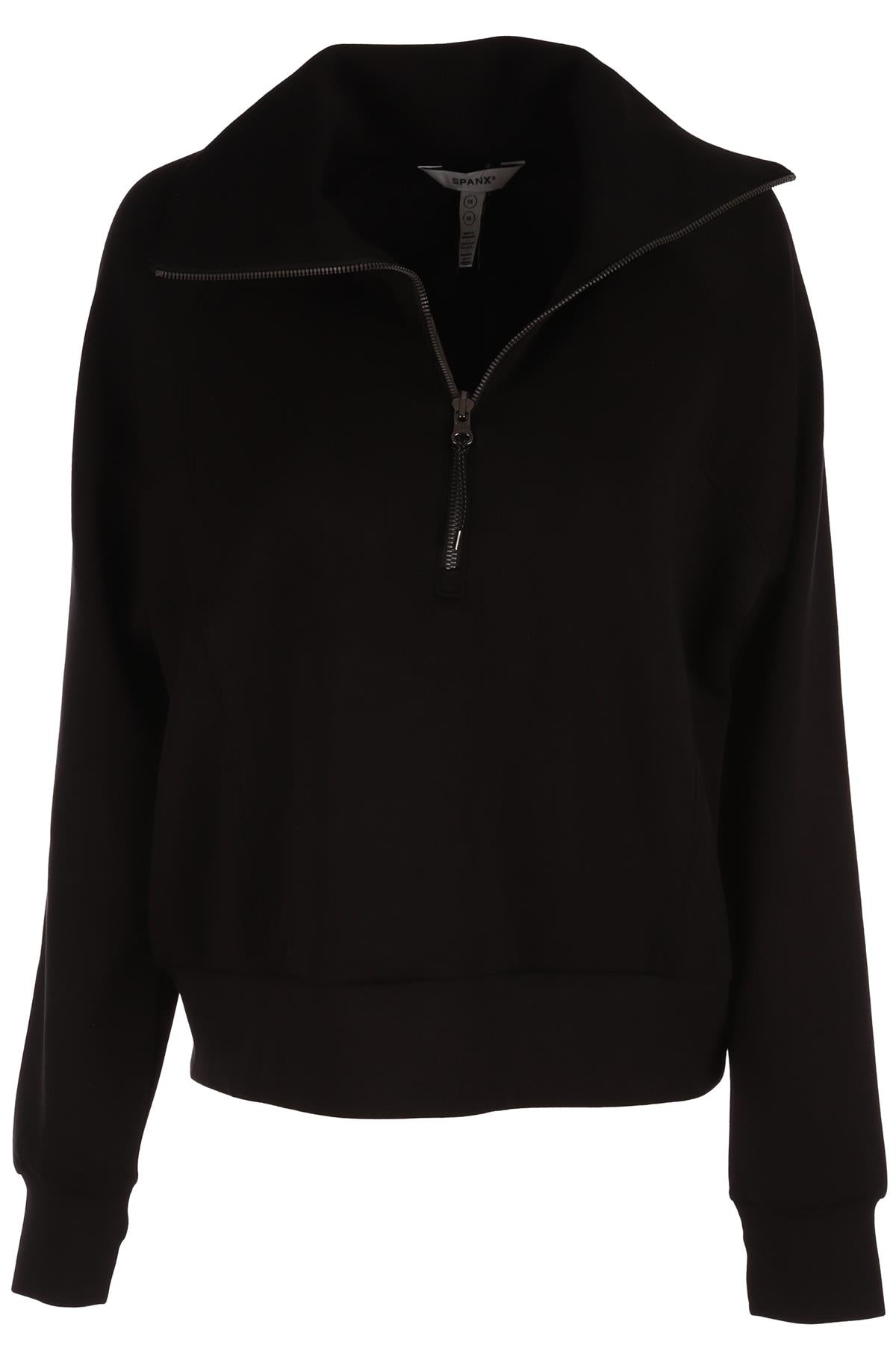 SPANX BLACK JERSEY SWEATSHIRT MEDIUM