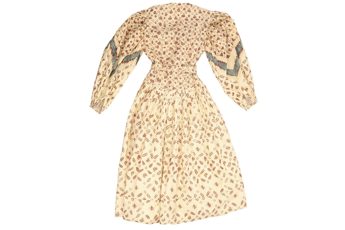 ULLA JOHNSON MULTI COTTON MIDI DRESS US 0 UK 4