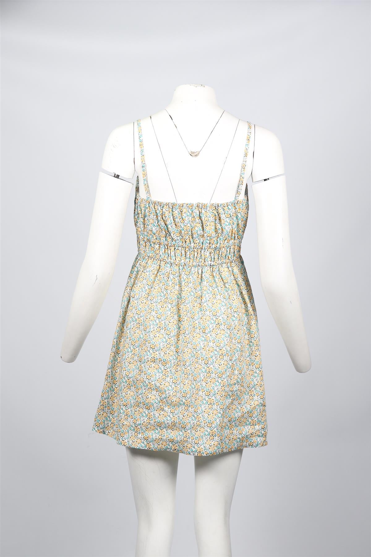FAITHFULL THE BRAND FLORAL PRINT CHIFFON MINI DRESS SMALL