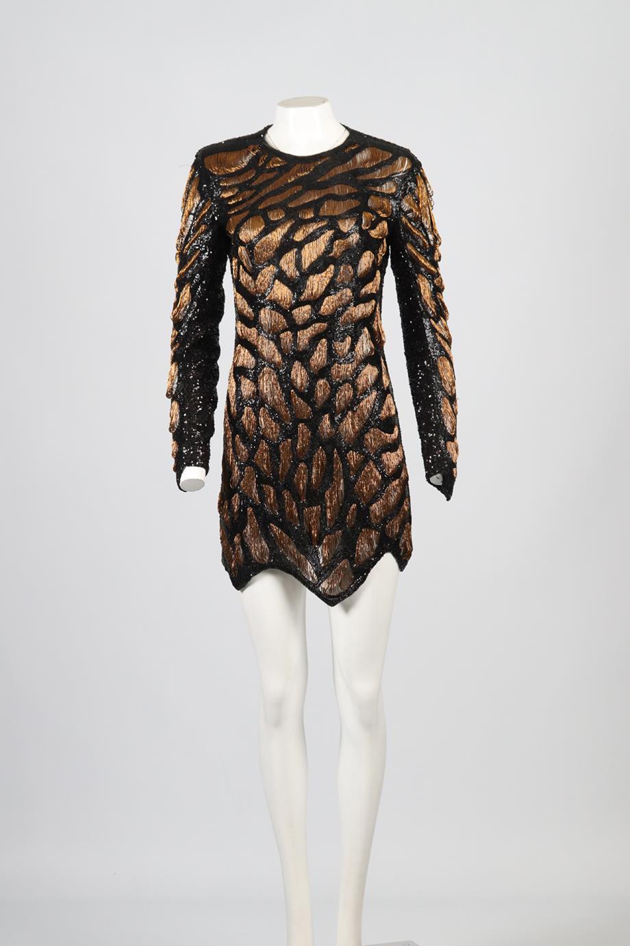 BALMAIN SEQUIN MINI DRESS FR 38 UK 10