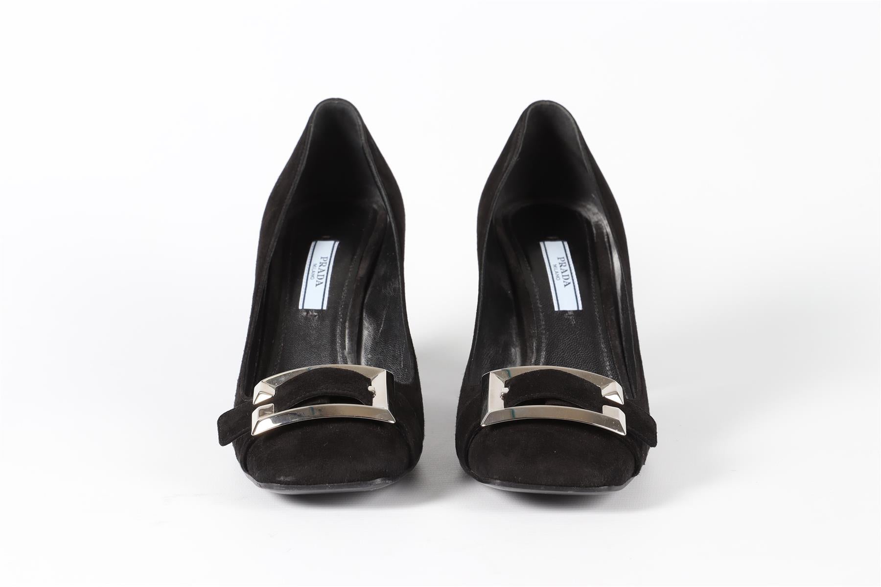 PRADA BLACK SUEDE PUMPS EU 39 UK 6 US 9