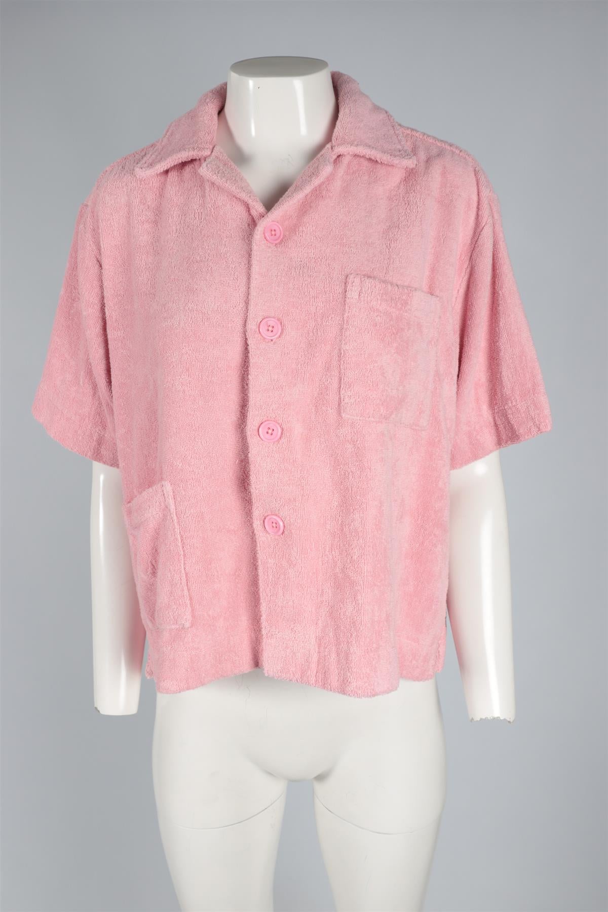 TERRY PINK COTTON SHIRT SMALL