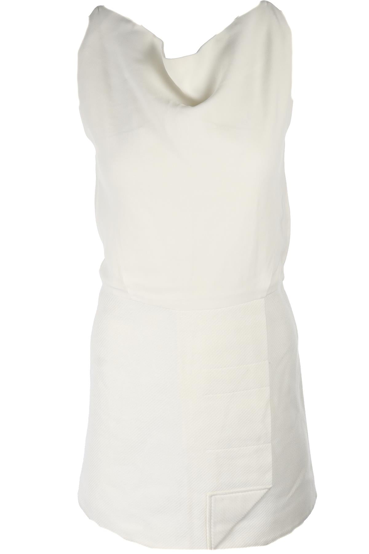 ROLAND MOURET IVORY CREPE MINI DRESS UK 6