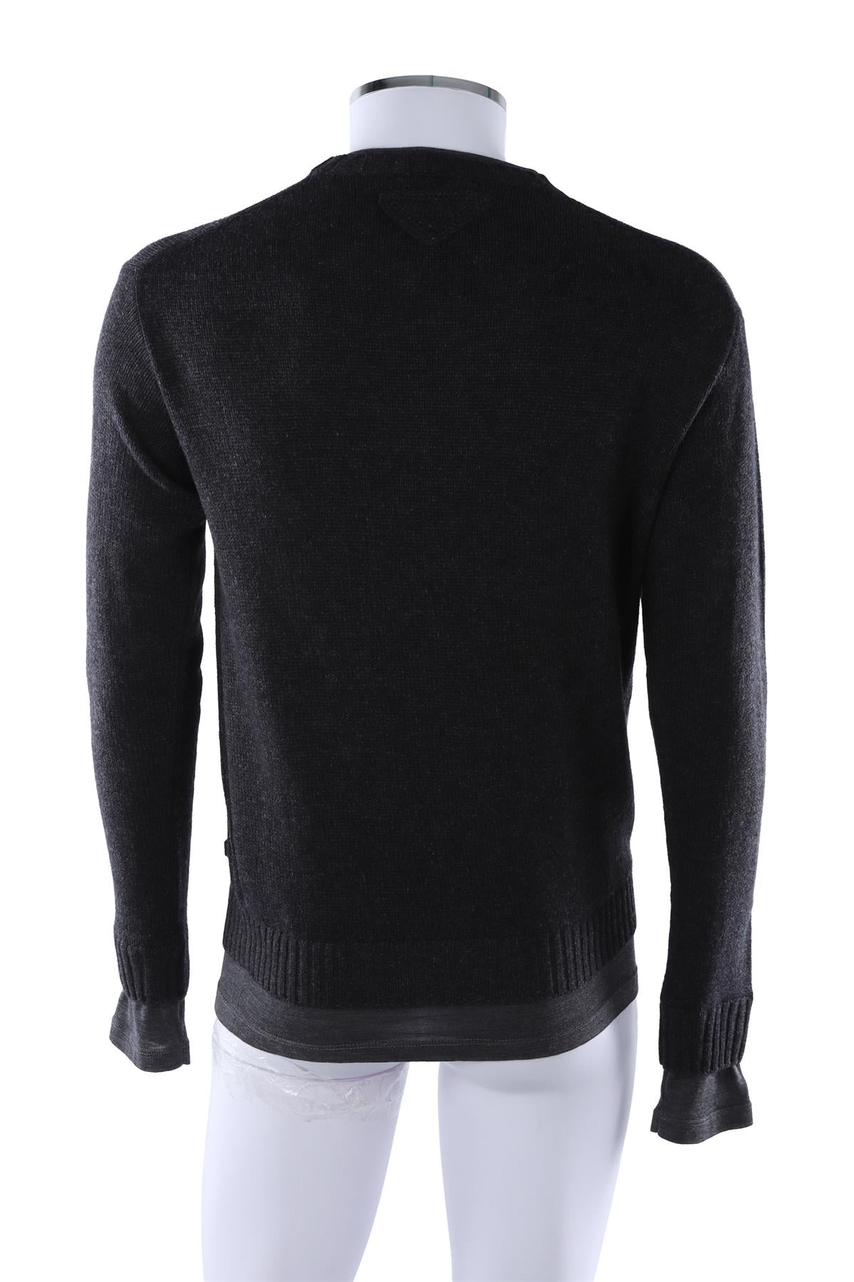 GREY MEN'S CASHMERE SWEATER
