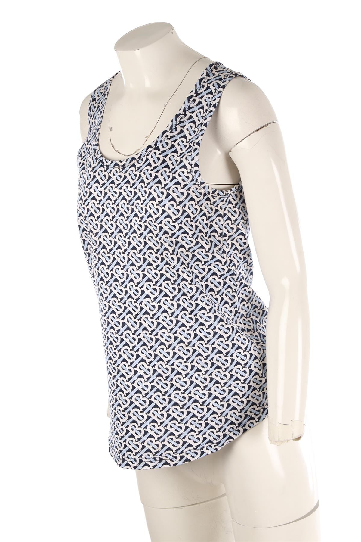 BURBERRY BLUE COTTON TOP SMALL