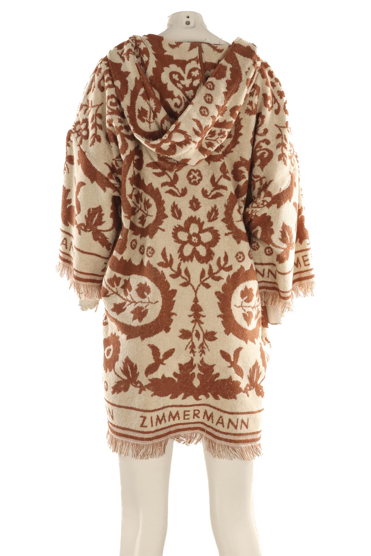 ZIMMERMANN BROWN COTTON MINI DRESS LARGE