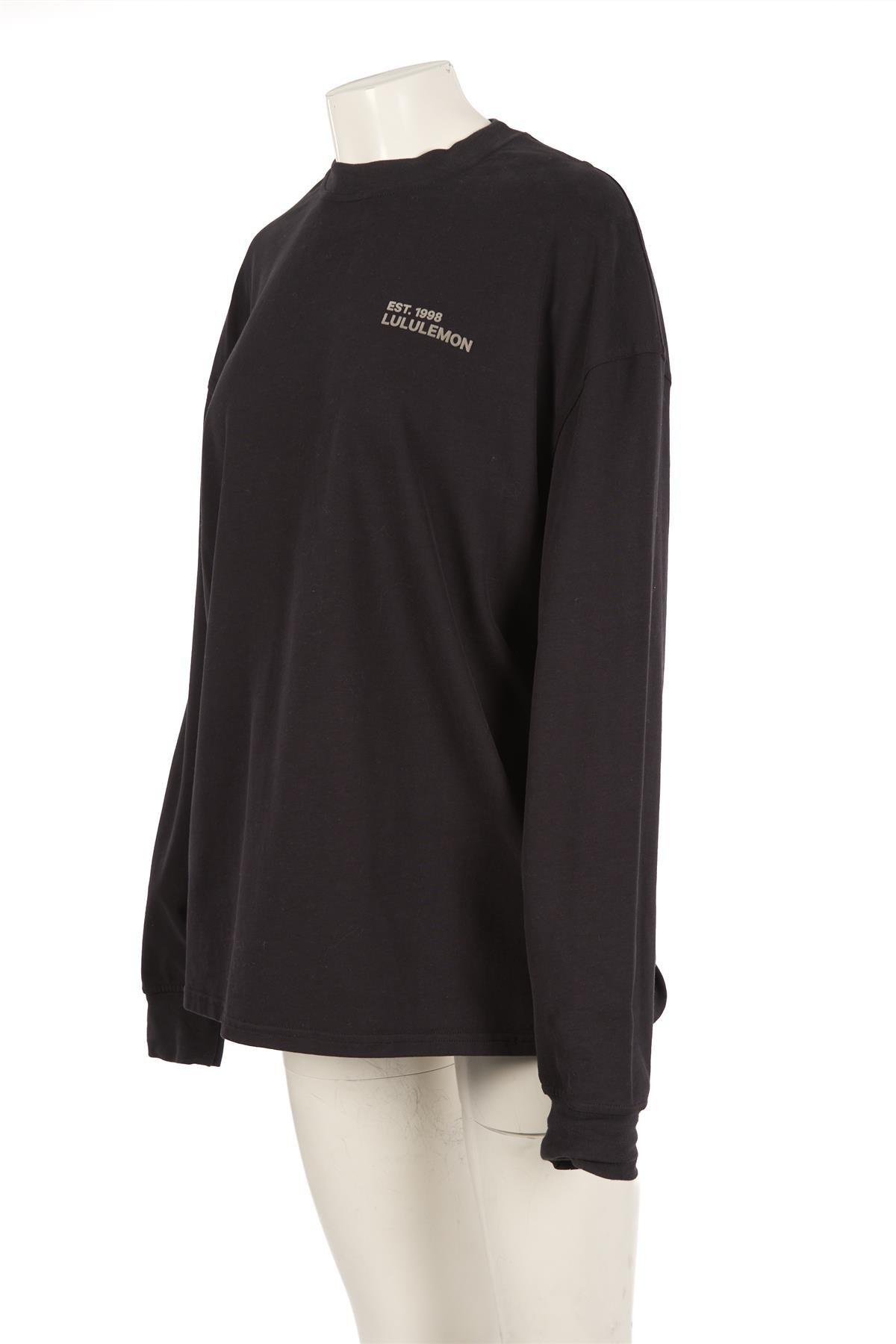 LULULEMON BLACK COTTON TOP MEDIUM