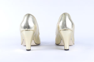 VIVIENNE WESTWOOD GOLD LEATHER PUMPS EU 38.5 UK 5.5 US 8.5