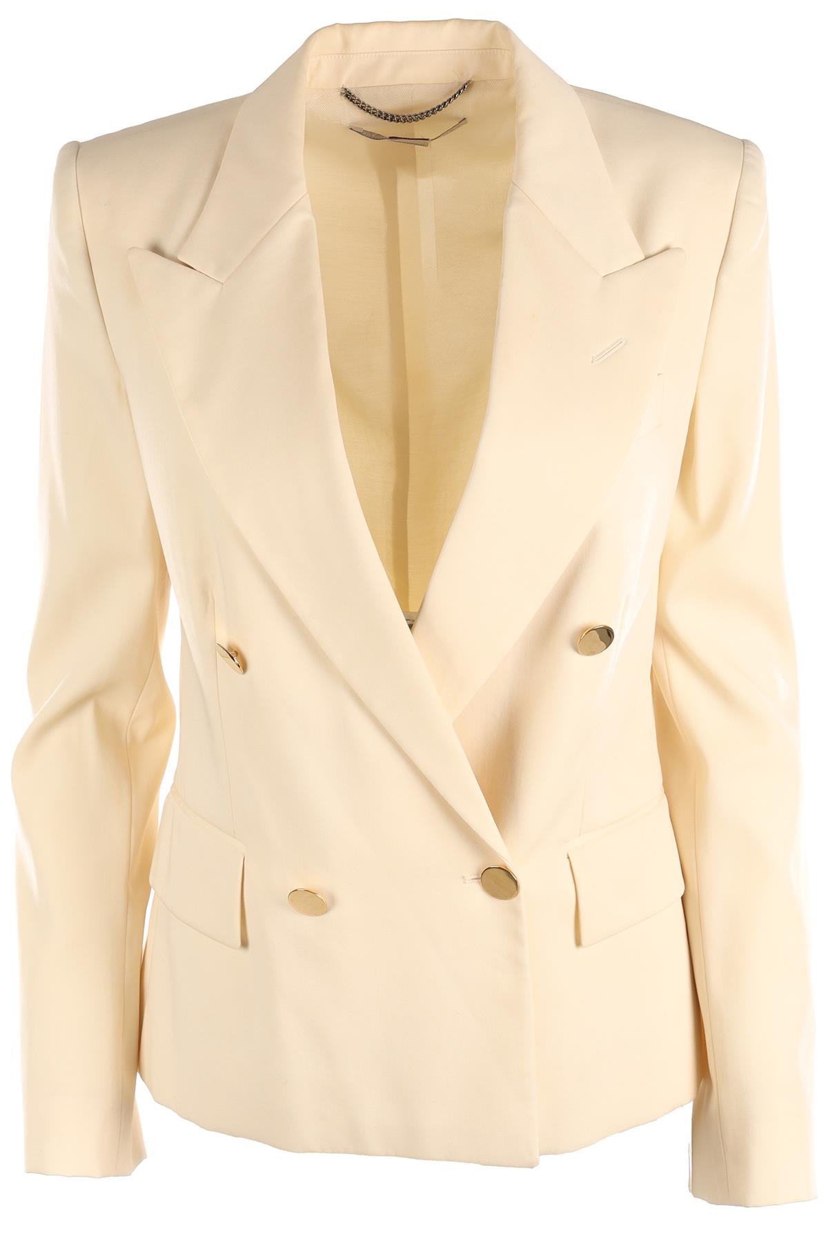 STELLA MCCARTNEY CREAM WOOL BLAZER IT 40 UK 8