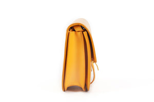 CELINE ORANGE CLASSIC BOX LEATHER SHOULDER BAG