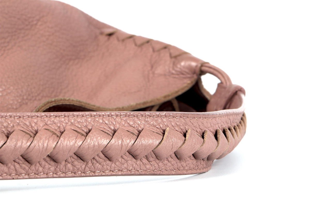 BOTTEGA VENETA PINK CERVO LEATHER SHOULDER BAG