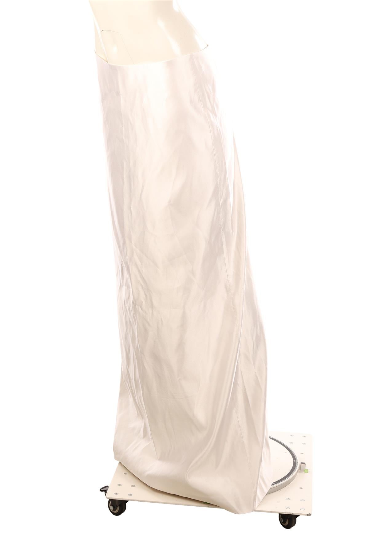 MAXIMILIAN IVORY SATIN MAXI SKIRT UK 10