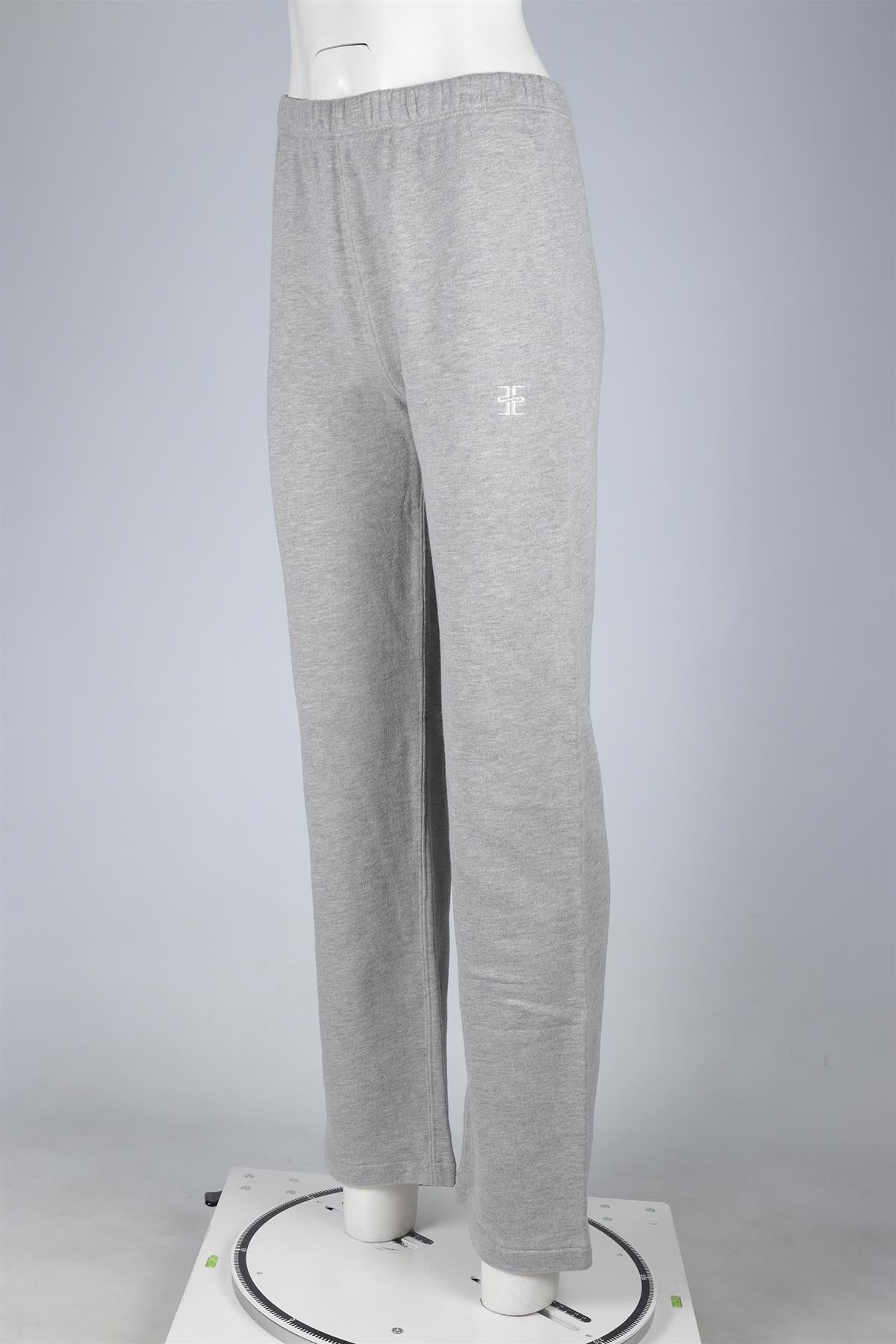 ETERNE GREY COTTON TRACK PANTS SMALL