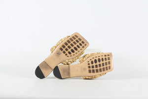 BOTTEGA VENETA LIDO LEATHER SLIDES EU 38 UK 5 US 8