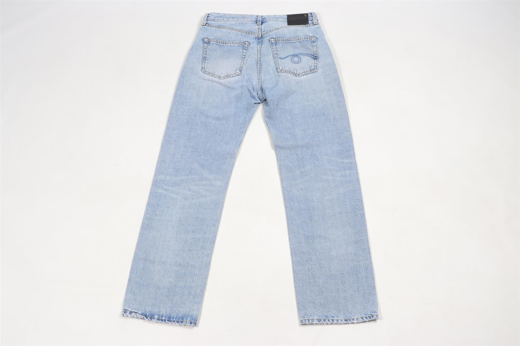 R13 BLUE HIGH RISE STRAIGHT LEG JEANS W28 UK 10