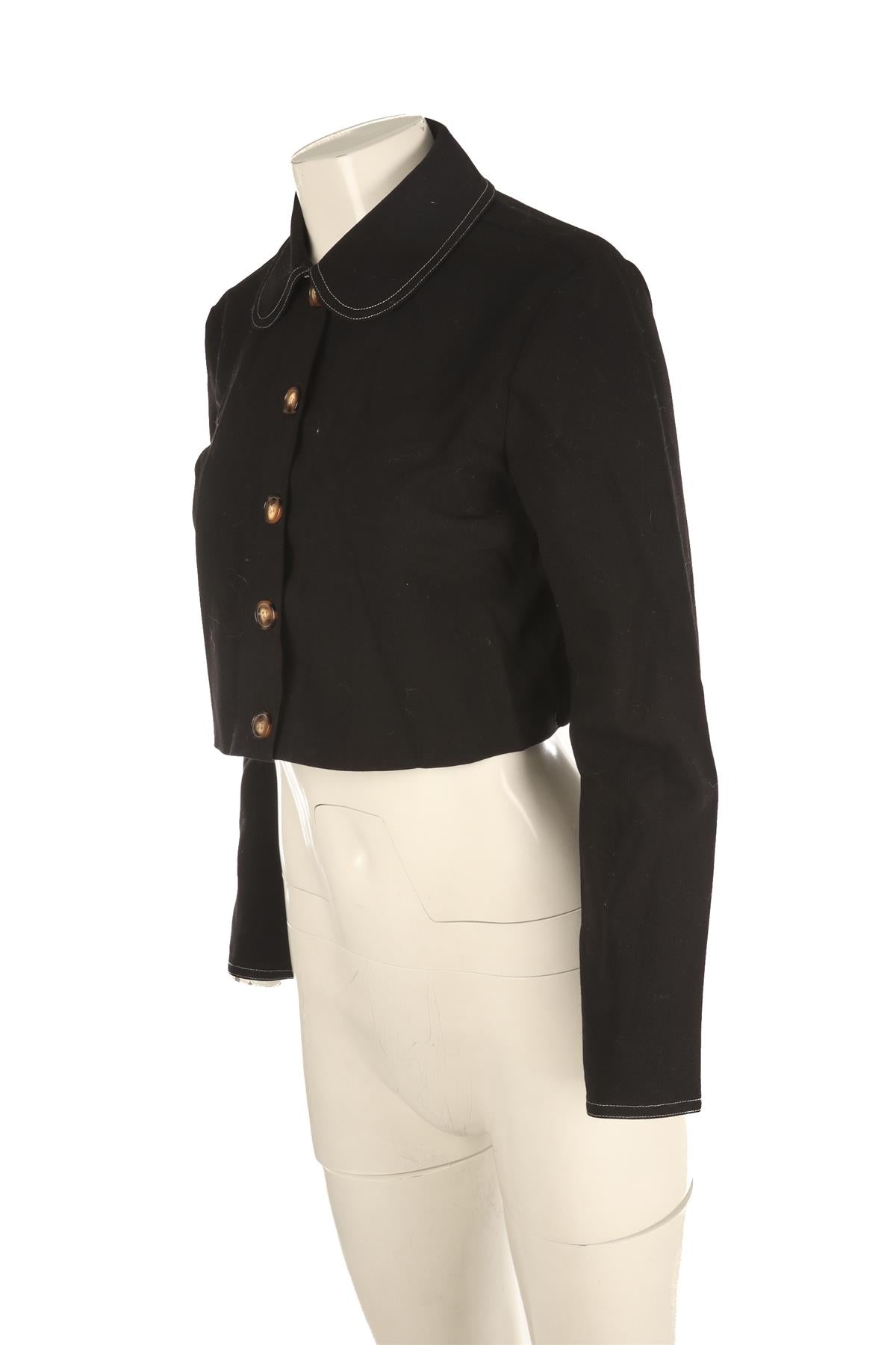 REFORMATION BLACK WOOL SHIRT US 4 UK 8