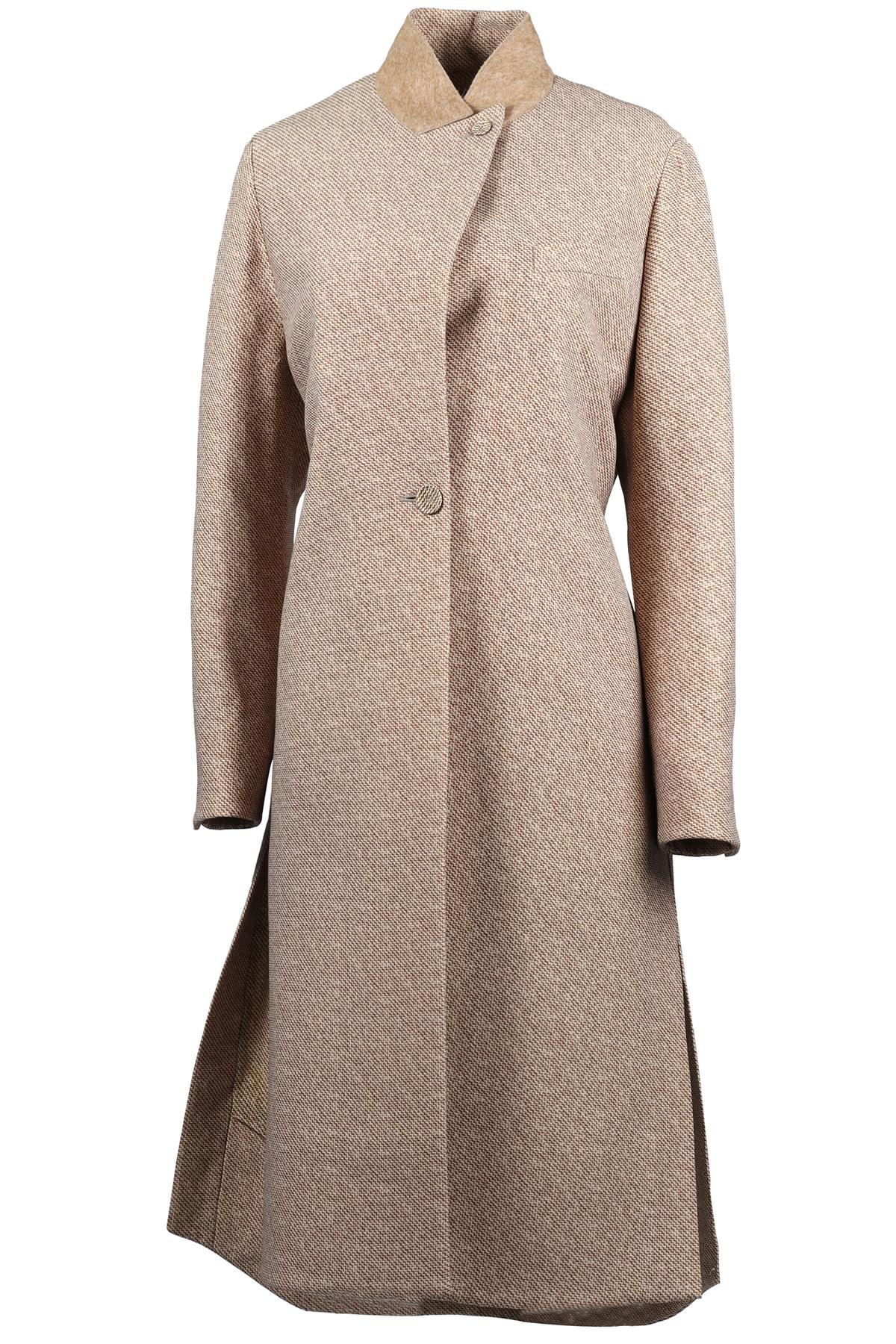 FENDI BEIGE WOOL BLEND COAT IT 42 UK 10