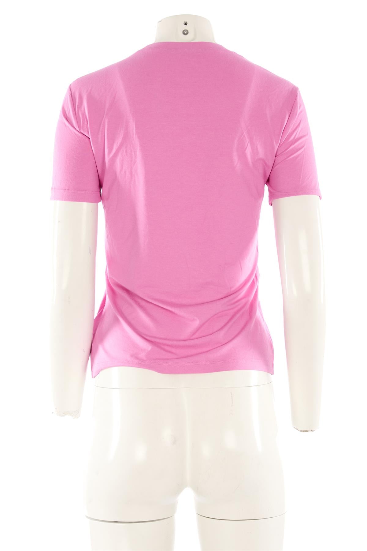VERSACE PINK JERSEY T-SHIRT IT 42 UK 10