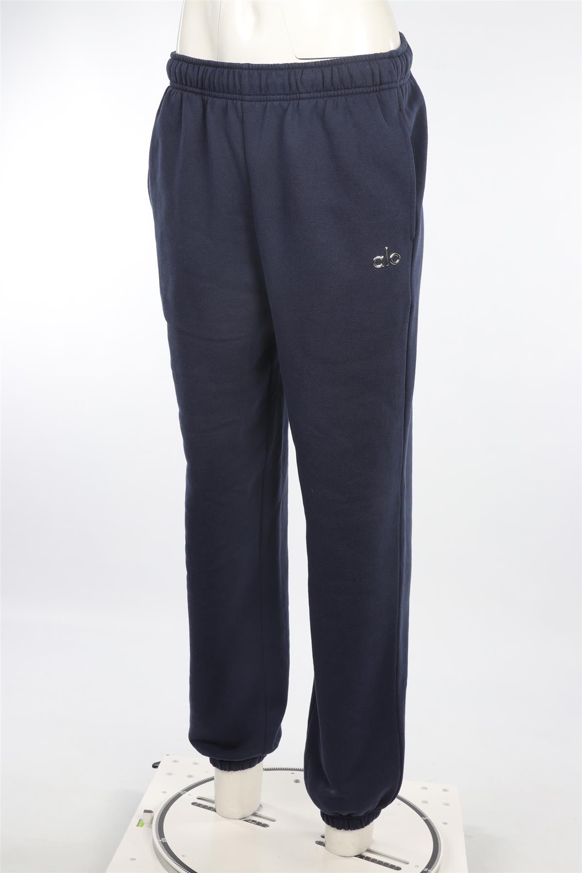 ALO YOGA NAVY COTTON TRACK PANTS MEDIUM