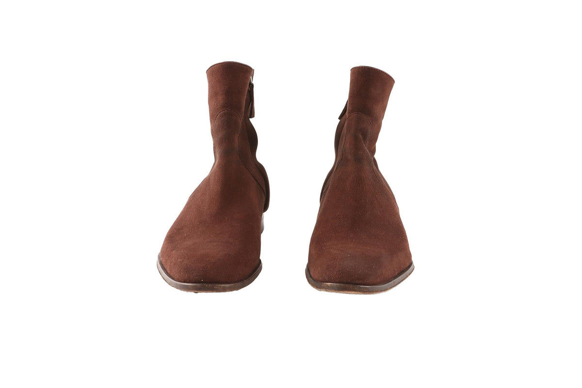 MR.HARE BROWN MEN'S SUEDE ANKLE BOOTS EU 42.5 UK 9.5 US 12.5