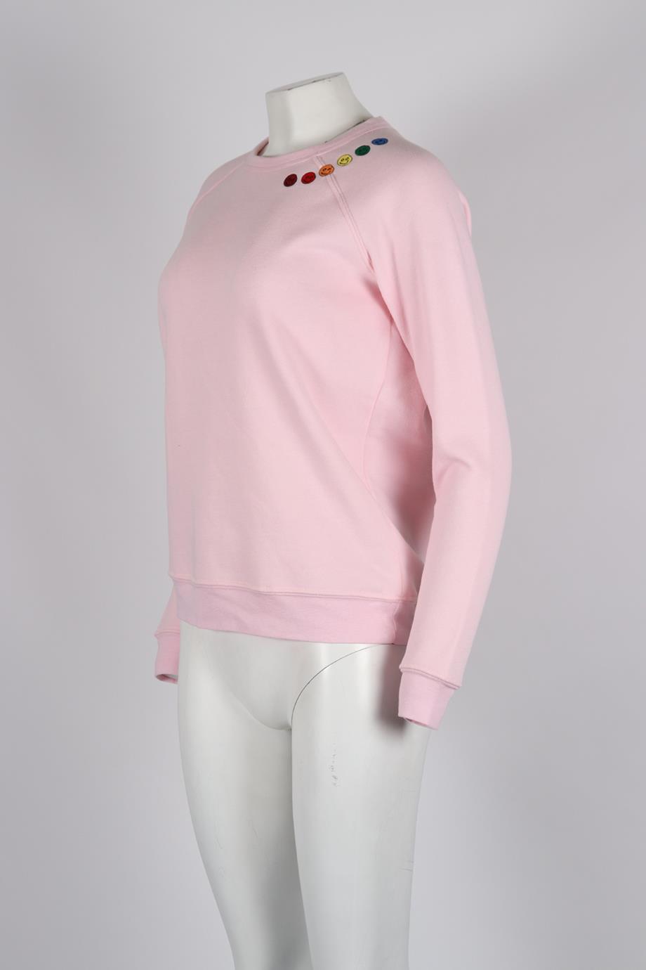 C.BONZ EMBROIDERED COTTON JERSEY SWEATSHIRT SMALL