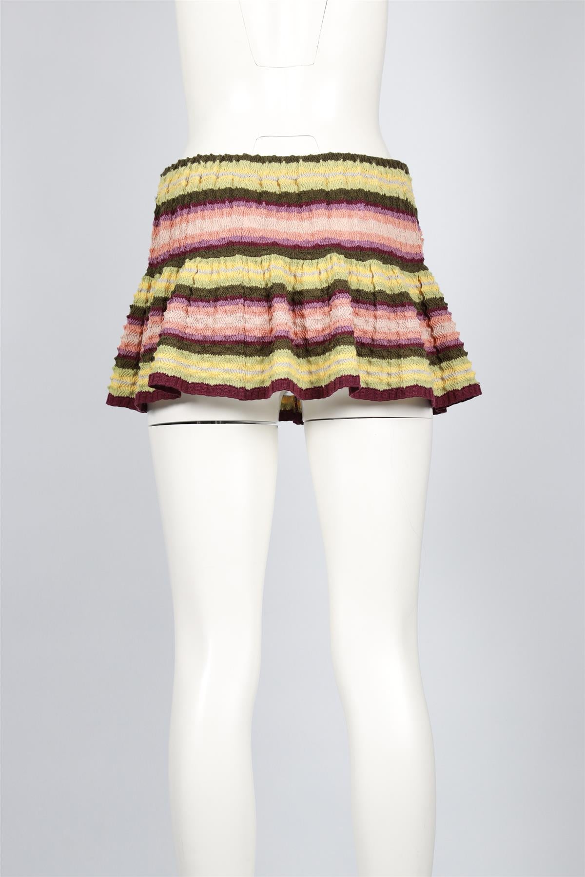 MISSONI MULTICOLOUR WOOL MINI SKIRT IT 38 UK 6