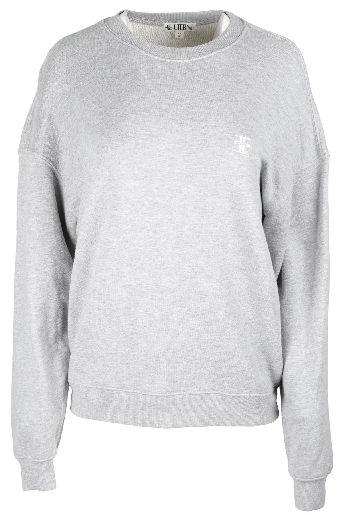ETERNE GREY COTTON SWEATSHIRT XSMALL