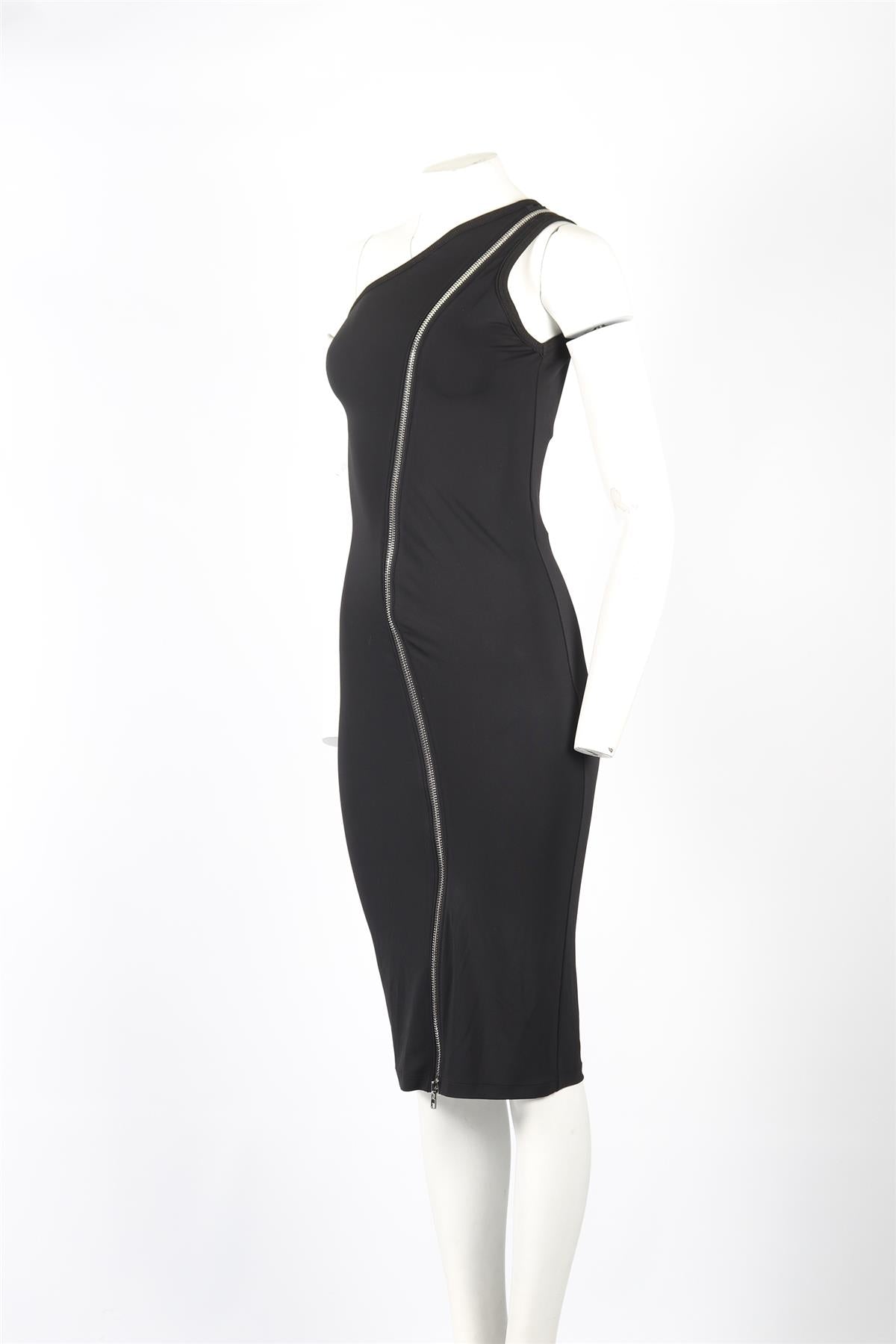 GIVENCHY ONE SHOULDER JERSEY MIDI DRESS FR 38 UK 10