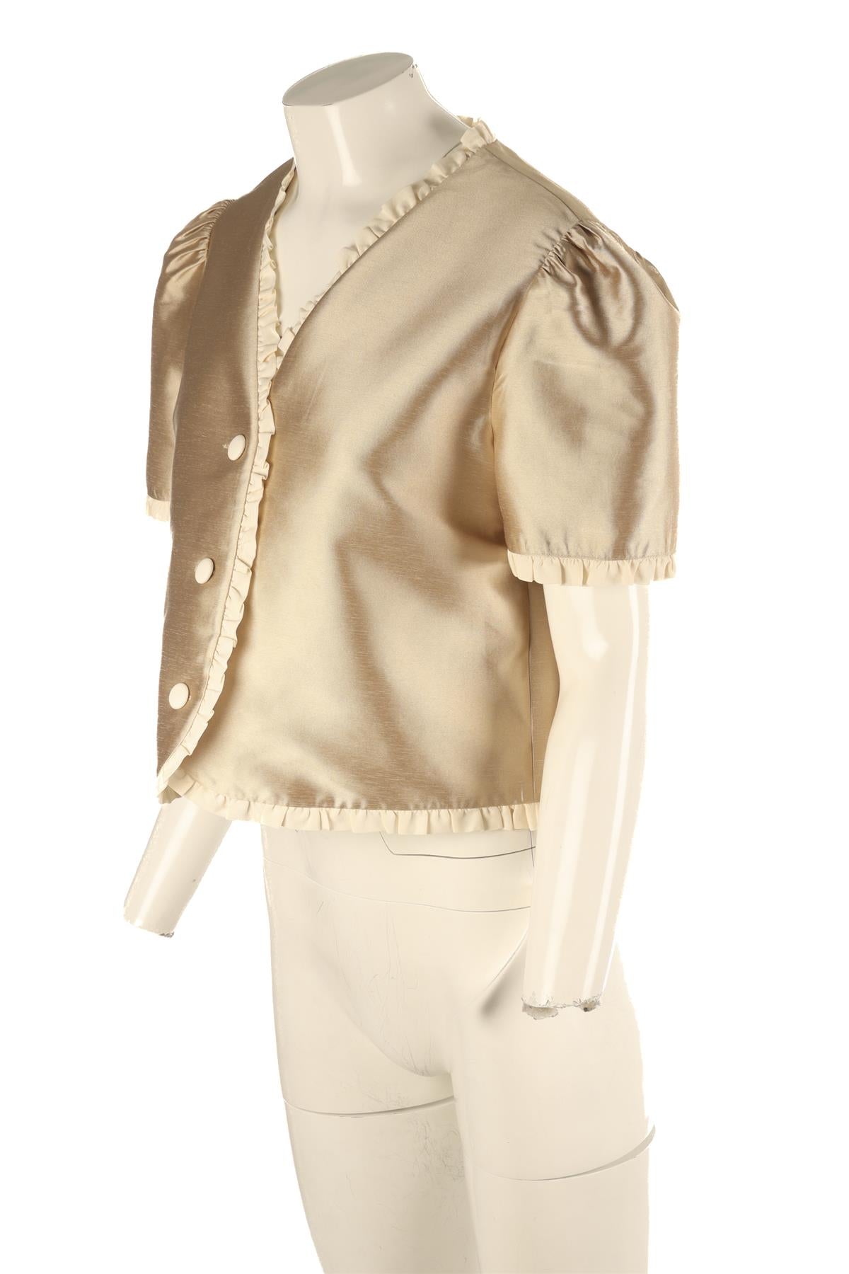 REFORMATION GOLD WOVEN TOP LARGE