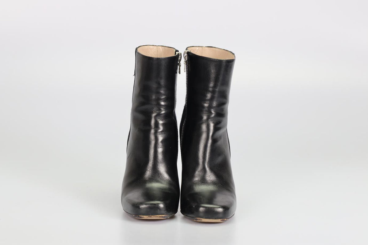 DRIES VAN NOTEN LEATHER ANKLE BOOTS EU 36.5 UK 3.5 US 6.5