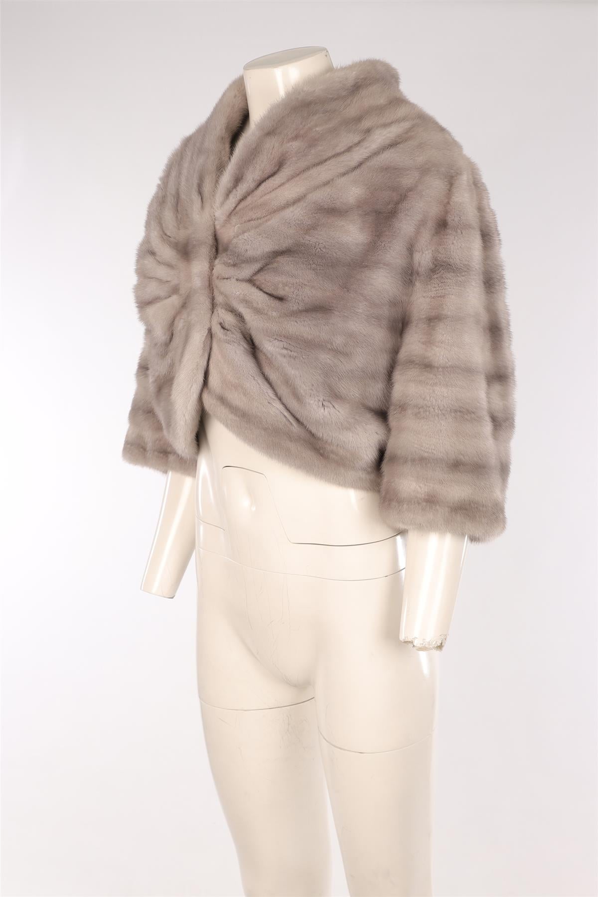 CHRISTIAN DIOR GREY MINK JACKET