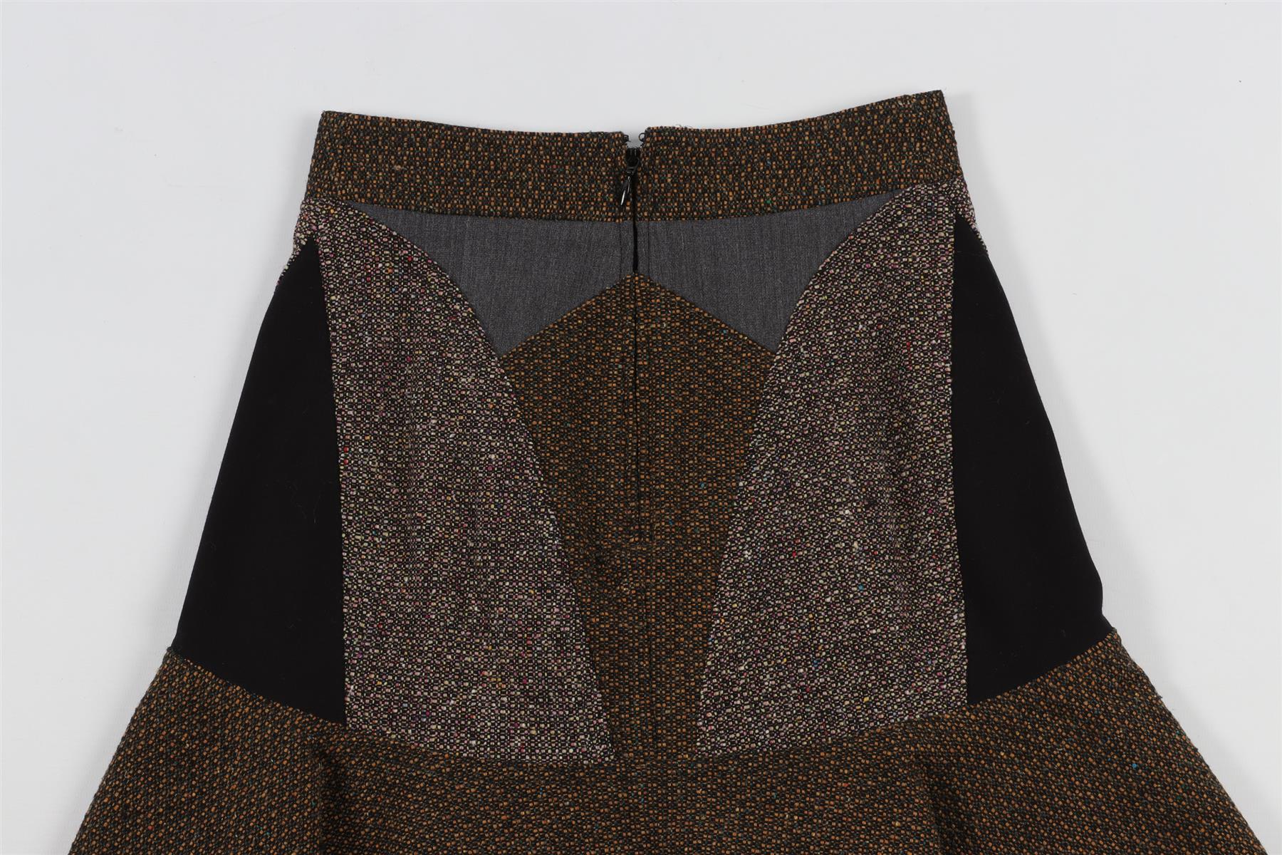 STELLA MCCARTNEY BROWN WOOL MINI SKIRT IT 34 UK 2