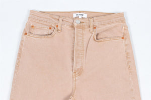 RE/DONE TAN HIGH RISE STRAIGHT LEG JEANS W27 UK 8-10