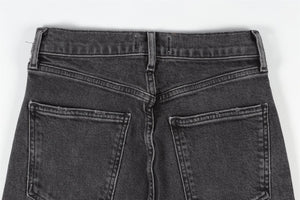 AGOLDE BLACK HIGH RISE STRAIGHT LEG JEANS W24 UK 6