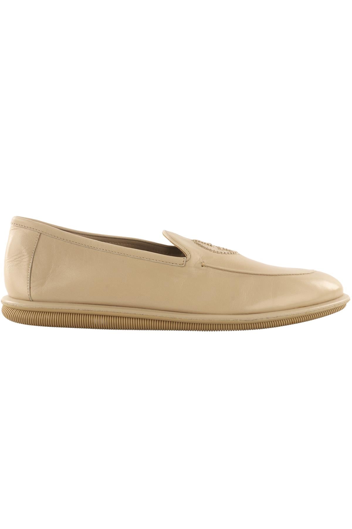GIORGIO ARMANI BEIGE MEN'S LEATHER LOAFERS EU 42 UK 8 US 9