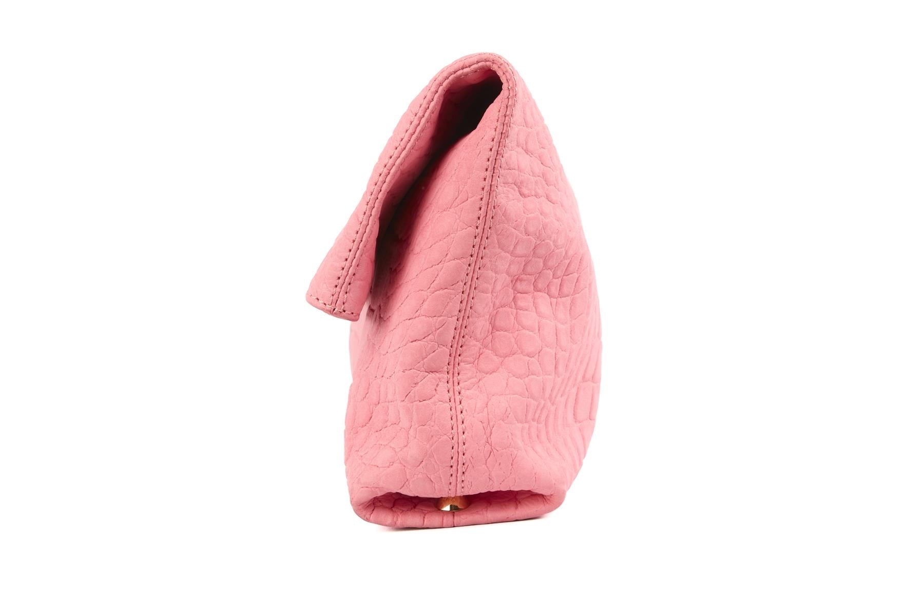 EMILIO PUCCI PINK NUBUCK CLUTCH