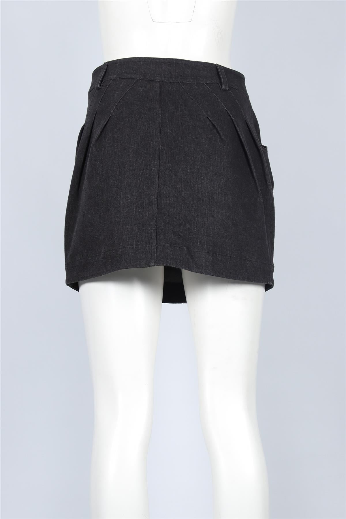 CHRISTIAN DIOR BLACK DENIM MINI SKIRT FR 36 UK 8