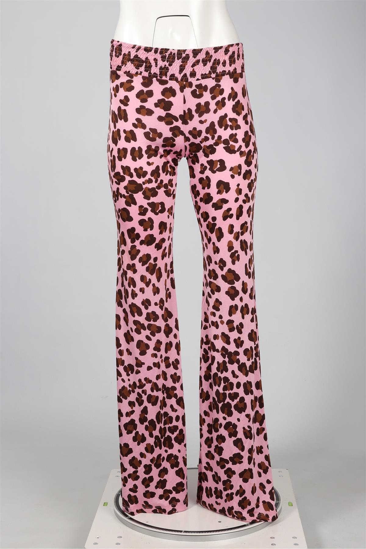 BLUMARINE PINK SILK FLARED PANTS IT 42 UK 10