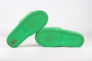 BOTTEGA VENETA GREEN TERRY SLIDES EU 40 UK 7 US 10