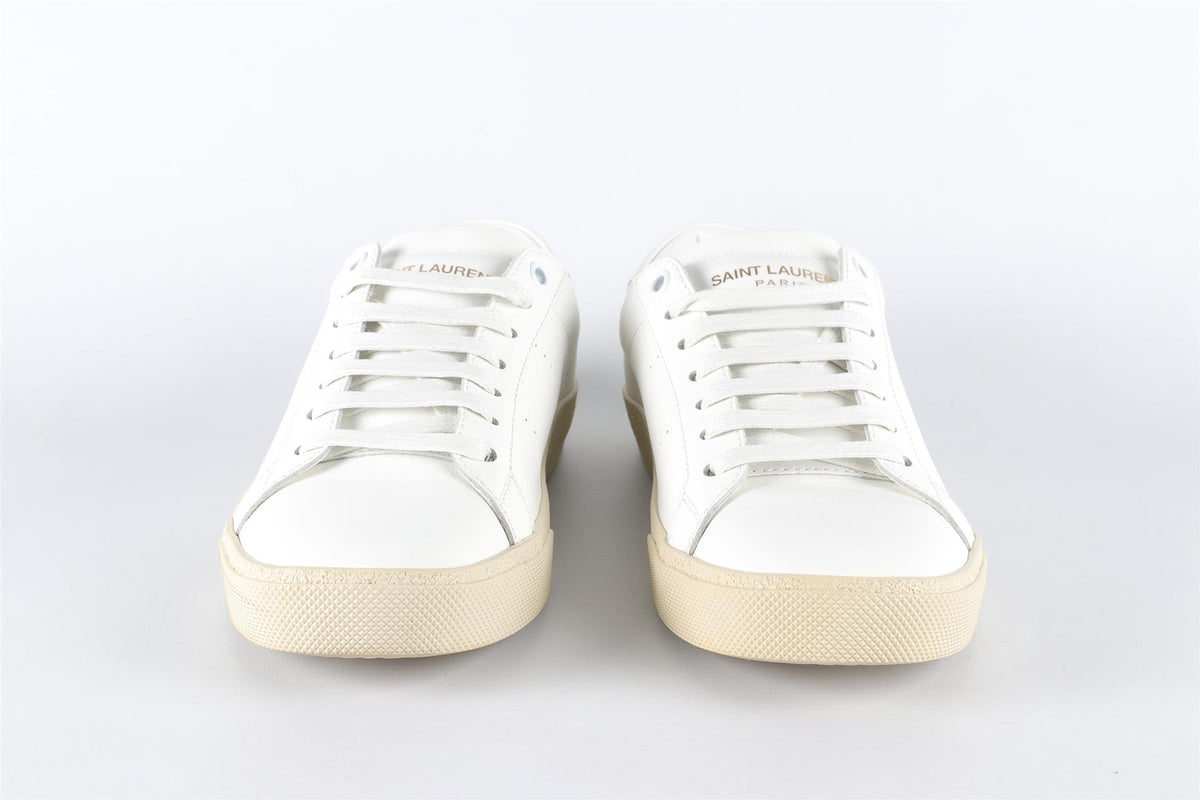 SAINT LAURENT WHITE LEATHER SNEAKERS EU 37.5 UK 4.5 US 7.5
