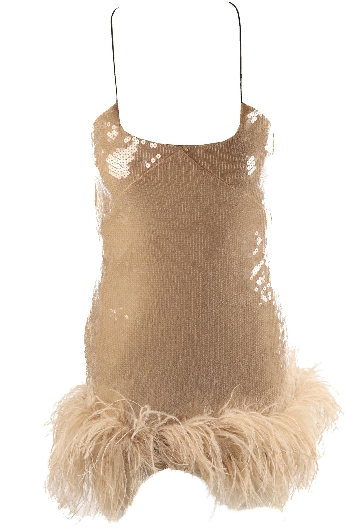 16 ARLINGTON NUDE SEQUIN MINI DRESS UK 8