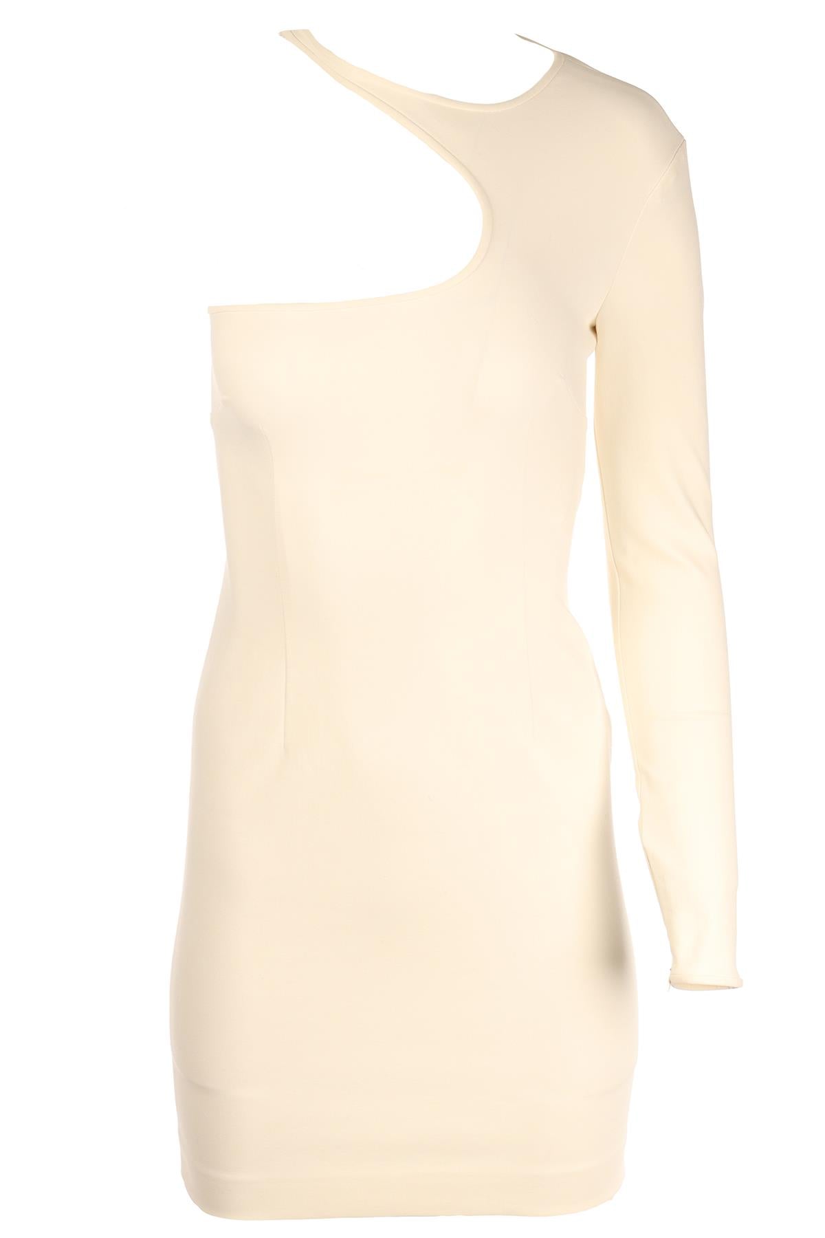 STELLA MCCARTNEY ECRU COTTON MINI DRESS IT 38 UK 6