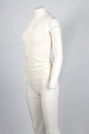 BOTTEGA VENETA CREAM COTTON TOP SMALL