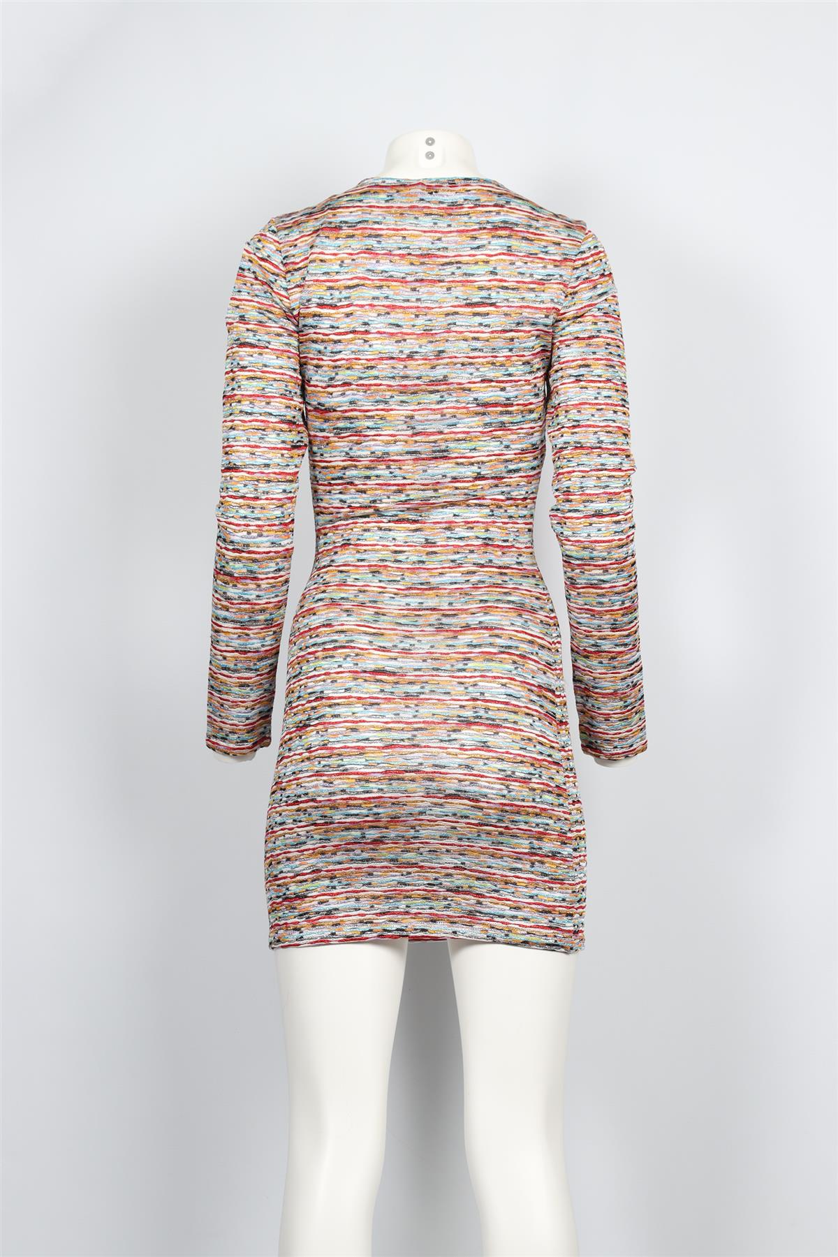 MISSONI MULTICOLOURED KNIT MINI DRESS IT 46 UK 14