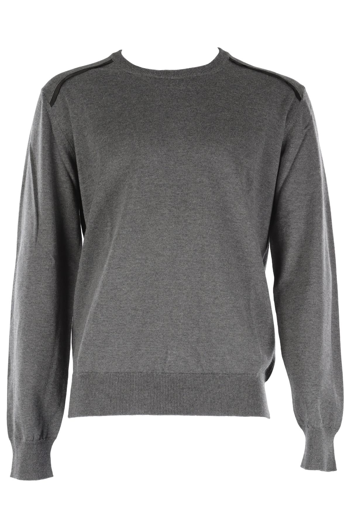 DOLCE & GABBANA GREY MEN'S WOOL SWEATER