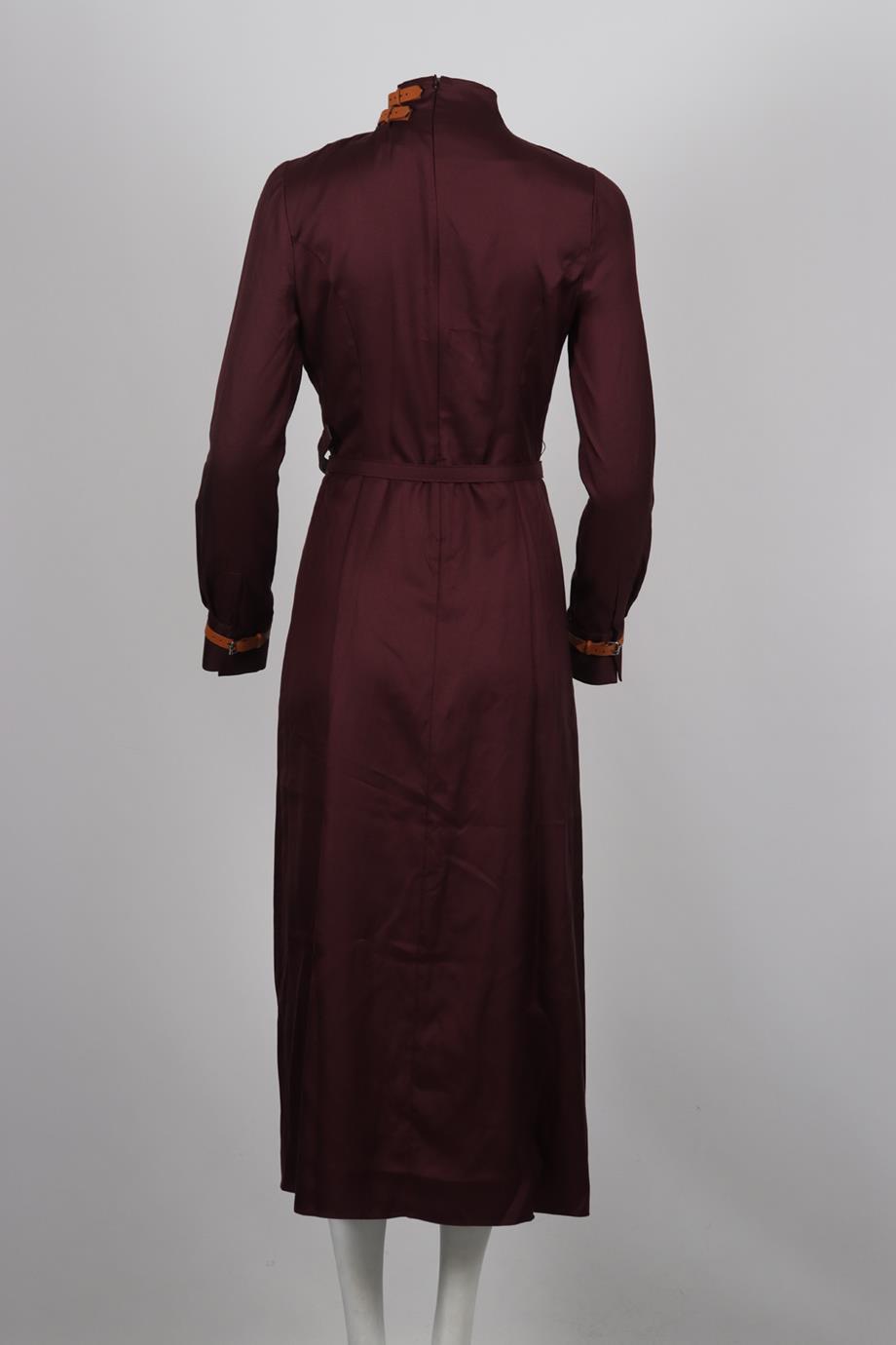 GABRIELLA HEARST BELTED SILK MIDI DRESS IT 40 UK 8