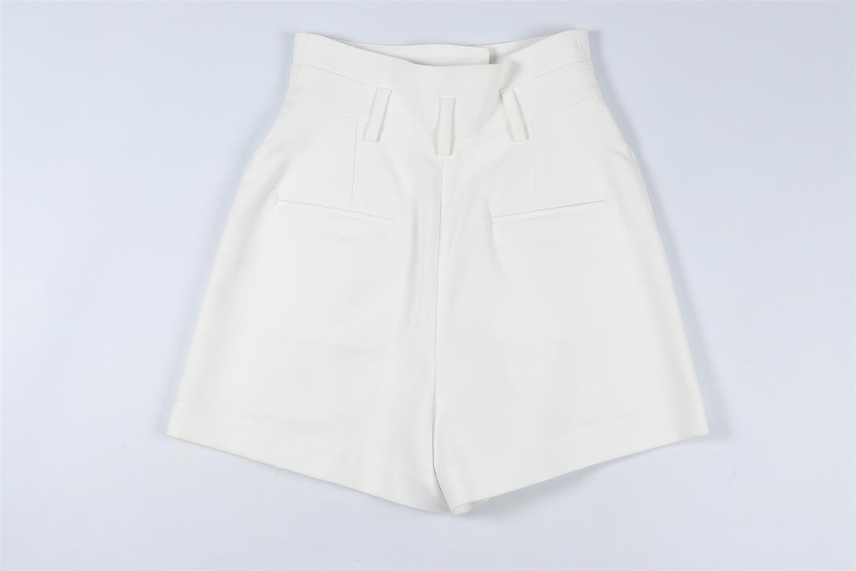 ALAÏA WHITE COTTON SHORTS FR 36 UK 8